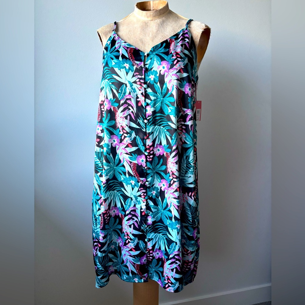 Ripcurl silky slip dress NWT